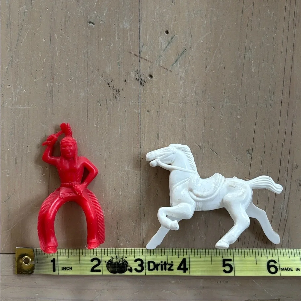 Vintage Louis Marx & Co Native American Figure -  & Native American on Horse